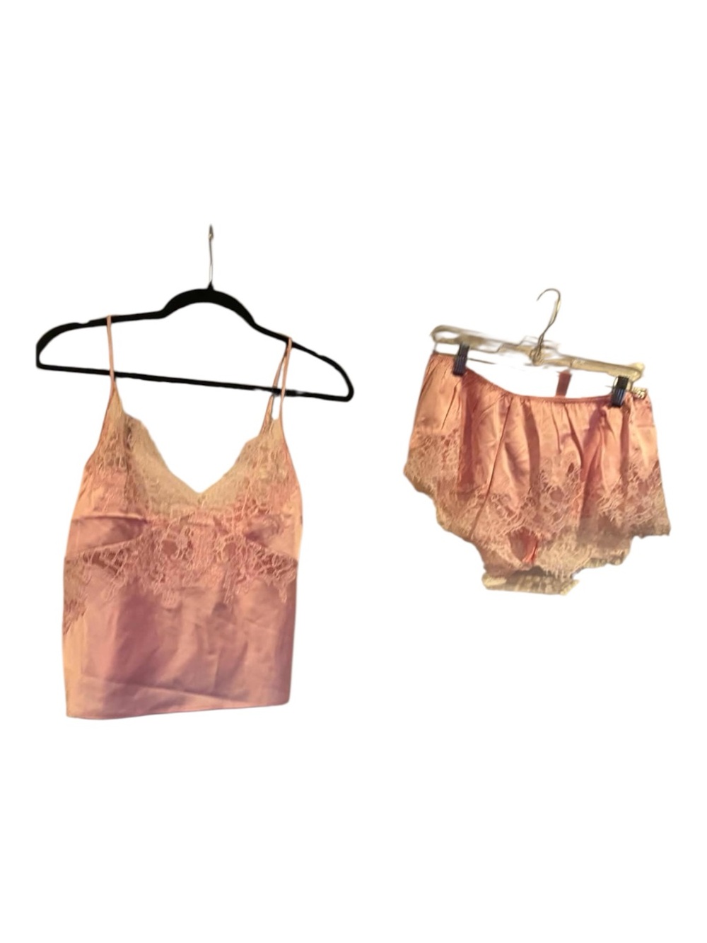 NWT Skims SILK Lace Cami/Short Set PINK Size Small